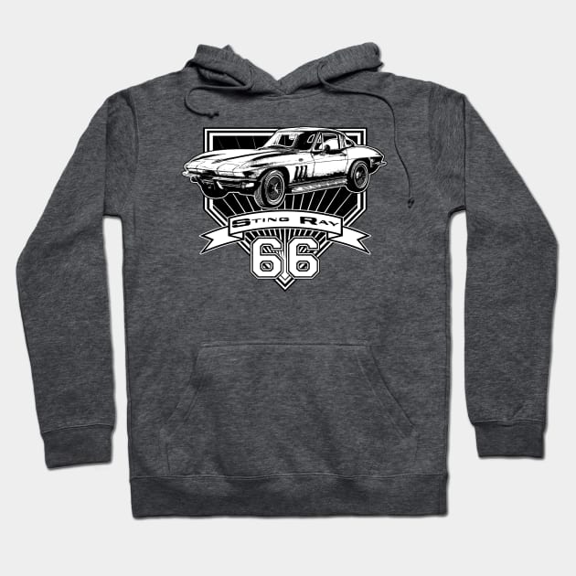 1966 Corvette Stingray Hoodie by CoolCarVideos